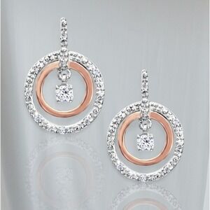 MONTANA SILVERSMITHS Haloed First Star Cubic Zirconia Earrings Retail $55 - NEW